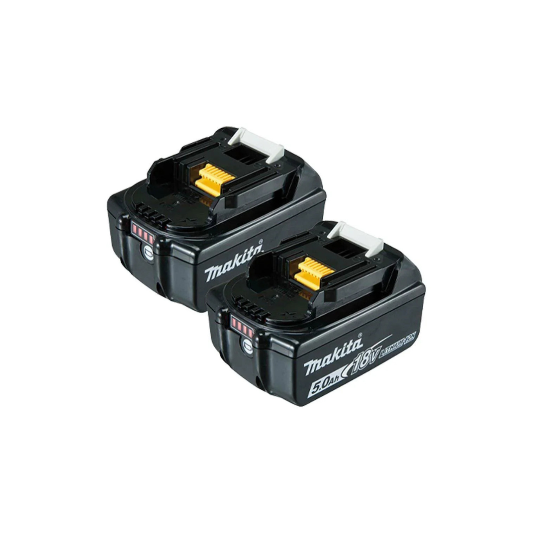 Makita 18V 5.0Ah Battery Pack (Twin Pack BL1850) + Portable LED Work Light β Bundle