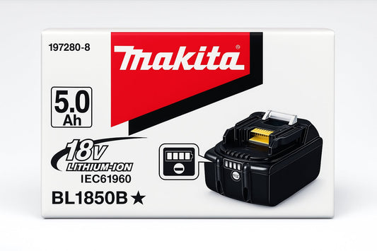 Makita BL1850B Genuine 18V LXT 5.0Ah Li-Ion Battery – Part No. 197280-8