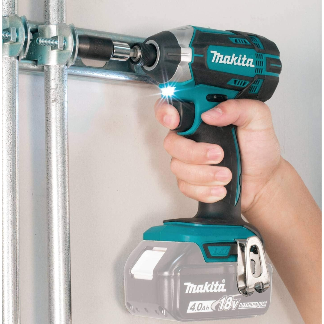 Makita DLX2537ST 18V LXT Brushless Twin Pack Kit β DHP485 Combi Drill + DTD153 Impact Driver, 2x 5.0Ah Batteries, Charger & Makpac Case