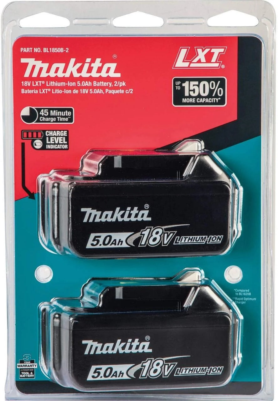 Makita 18V LXT Multi-Tool DTM51Z β Tool-Free Blade Change + BL1850B Twin Battery Pack