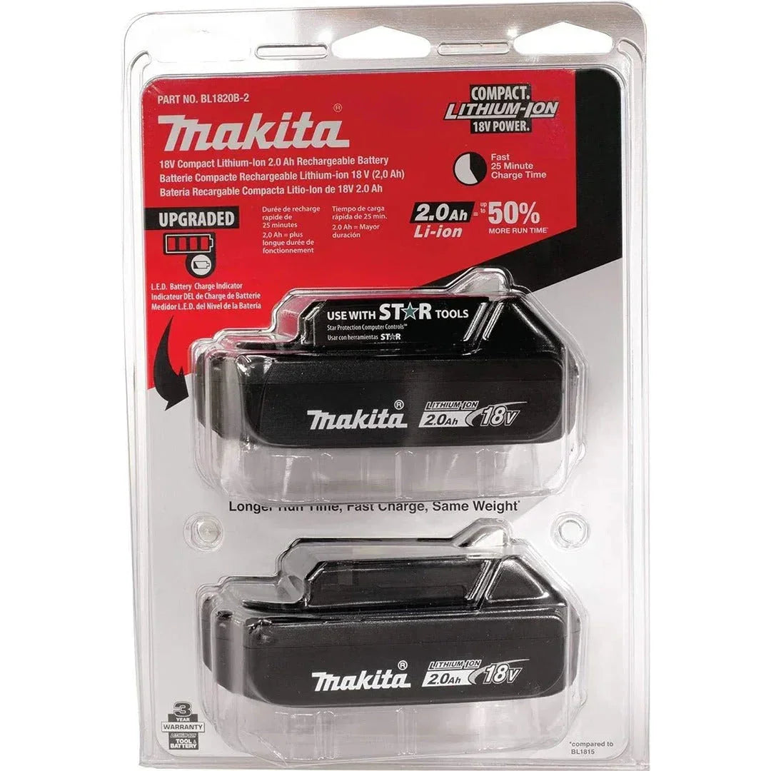 Makita BL1820B 18V LXT 2.0Ah Compact Lithium-Ion Battery